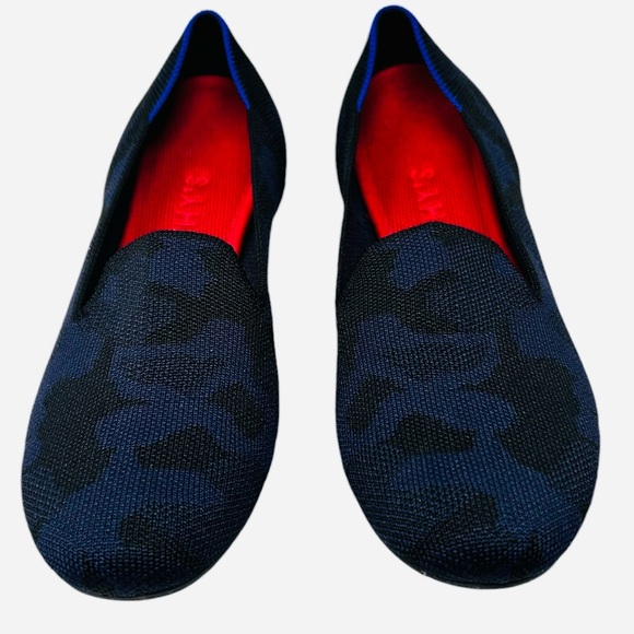 Rothy’s Midnight Navy camo flats loafers size 8.5 - Picture 1 of 6